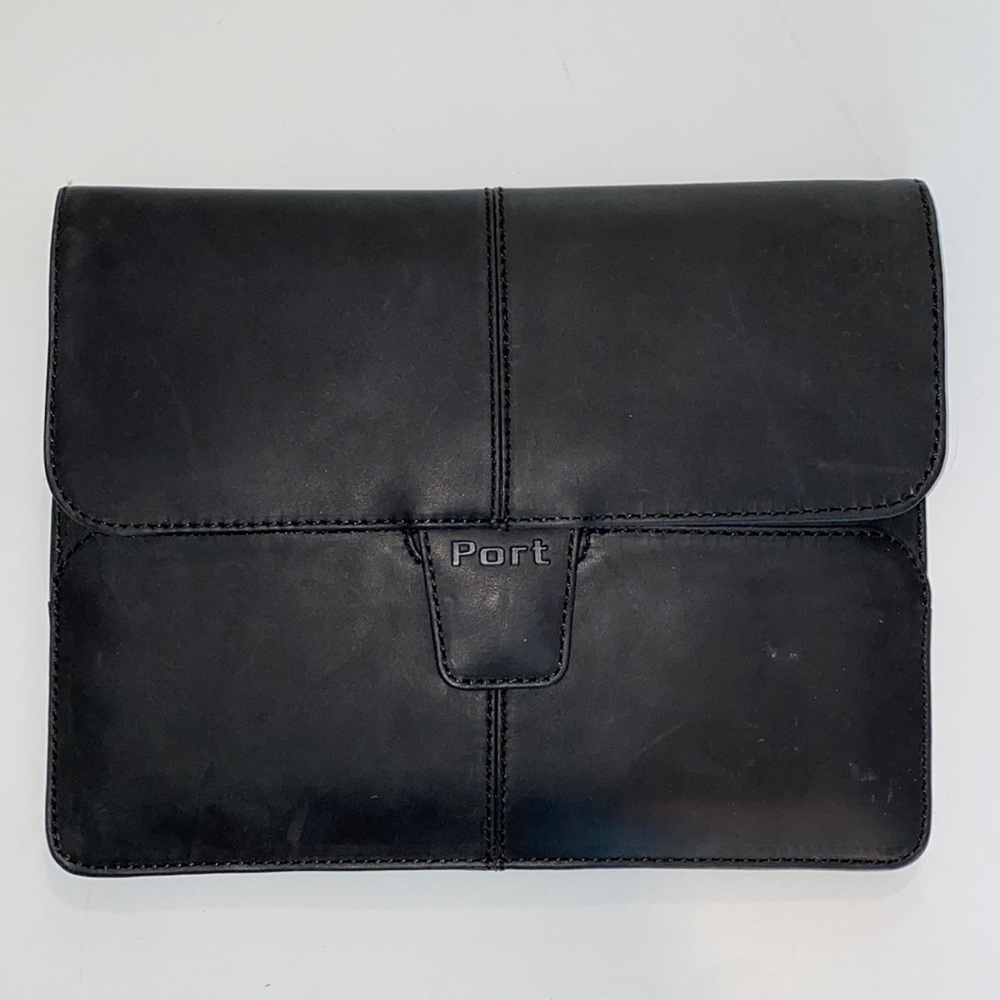 Black Leather Tablet Sleeve by Port